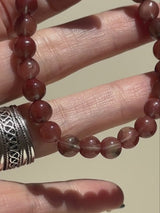 【MOMOMOON】7.3mm color change Andesine Bracelet  /Tibet 【A】