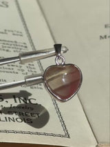 【MOMOMOON】チベット産宝石質アンデシン ハート型 ペンダントトップ  | 天然石・鉱石・パワーストーン