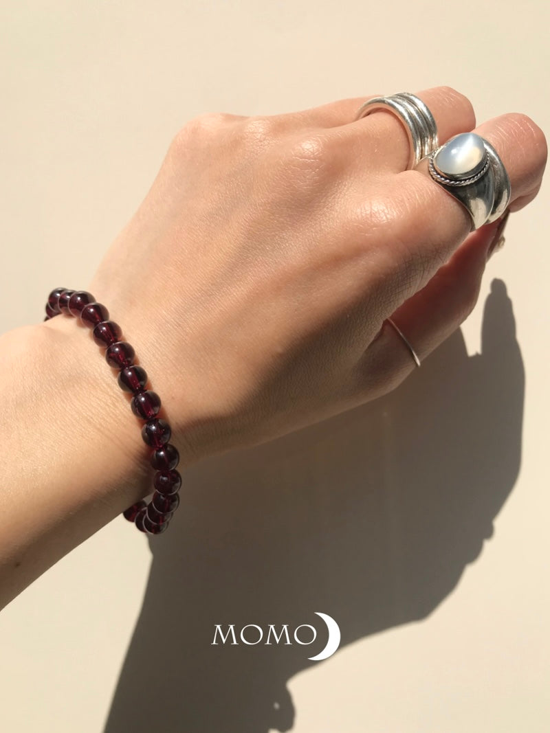 【MOMOMOON】Rhodolite garnet Bracelet  /Brazil