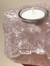 【MOMOMOON】Madagascar Rose quartz  candle holder【No.21】