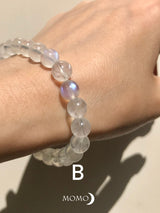 【MOMOMOON】quality:AA  Rainbow Moon stone Bracelet/India