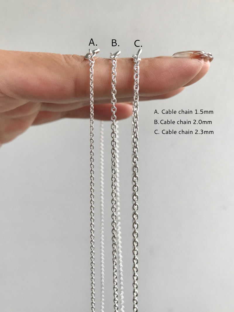 【C】- Cable 2.3mm - Pendant necklace Chain