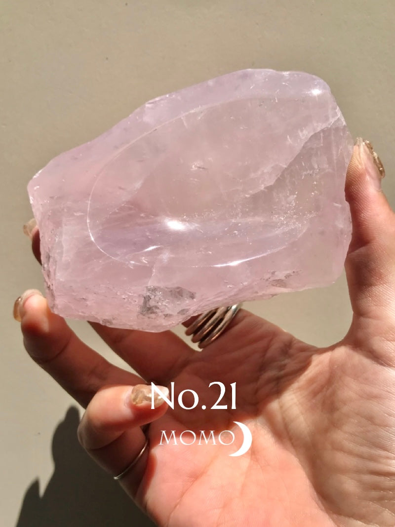 【MOMOMOON】Madagascar Rose quartz  candy cup【No.21】