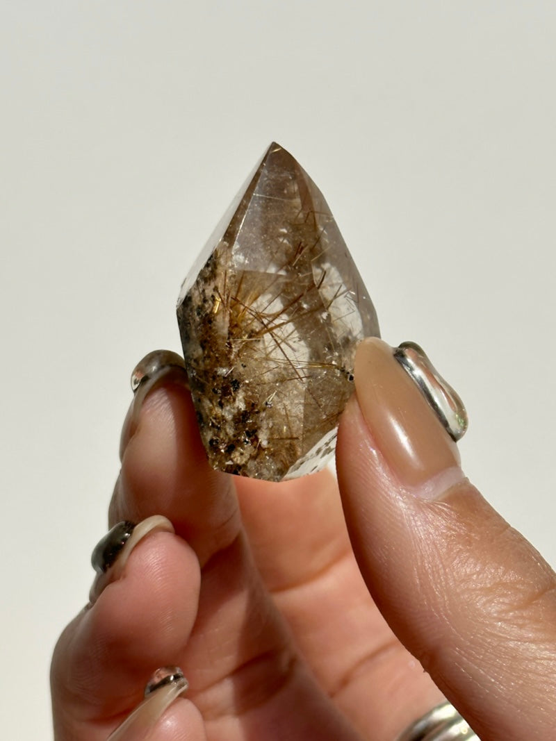 【MOMOMOON】Rutile(Elestial) quartz fancy shape /Brazil【MZ0503-3】