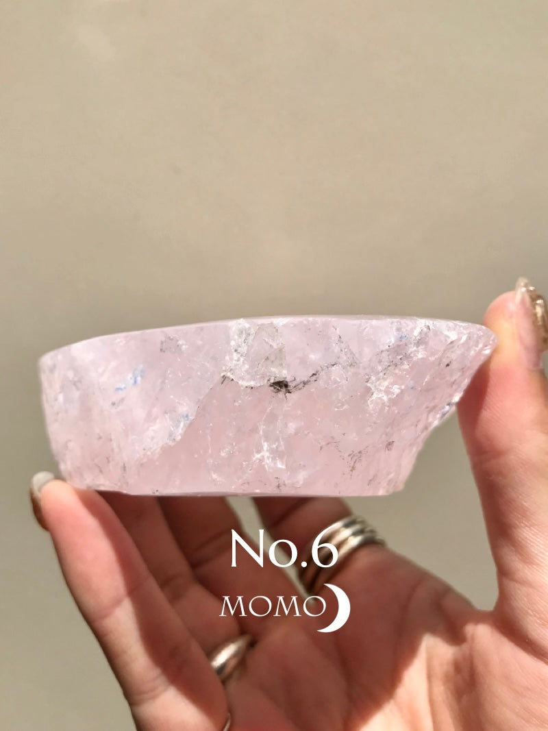 【MOMOMOON】Madagascar Rose quartz  candy cup【No.6】