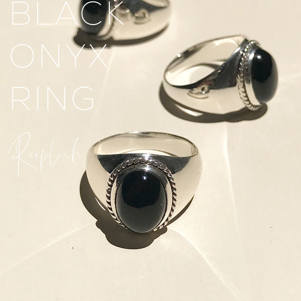 Onyx stone ring discount