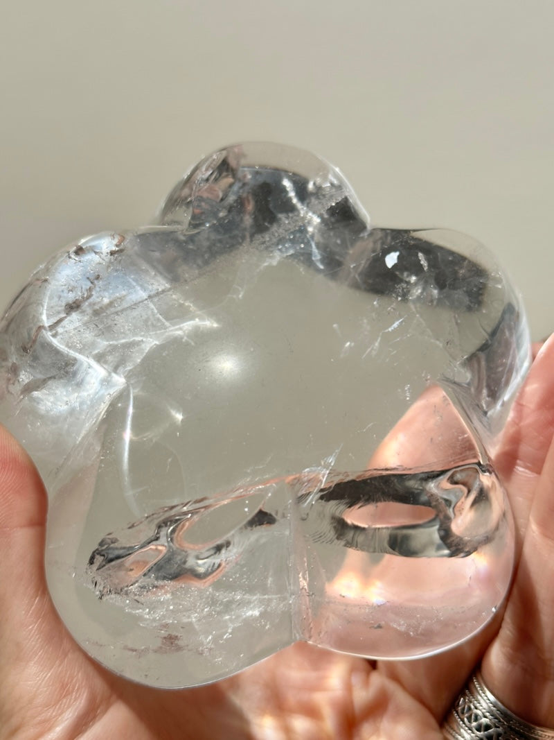 【MOMOMOON】Brazil crystal quartz Flower Tray【MZ0504-12-C】