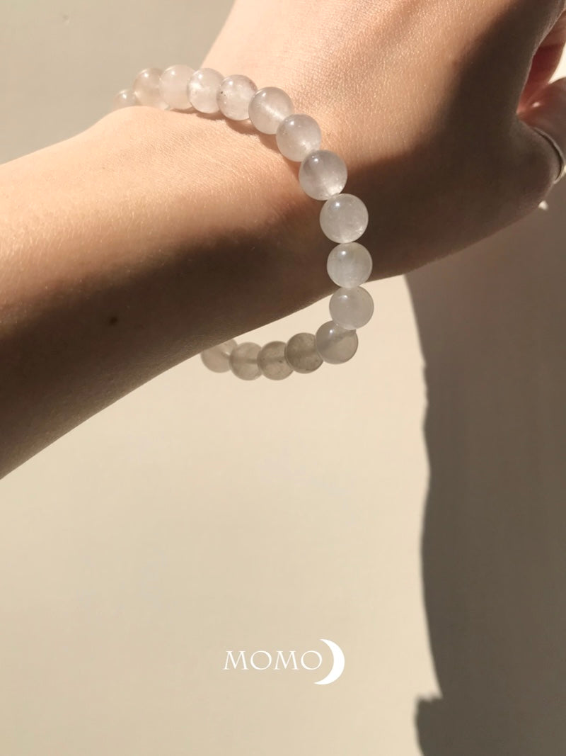 【MOMOMOON】White Sagenitic Quartz Bracelet/Brazil
