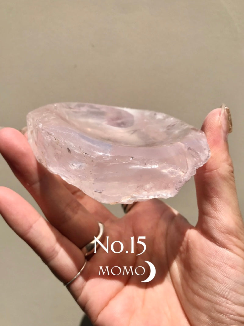 【MOMOMOON】Madagascar Rose quartz  candy cup【No.15】