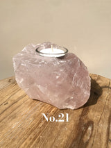 【MOMOMOON】Madagascar Rose quartz  candle holder【No.21】