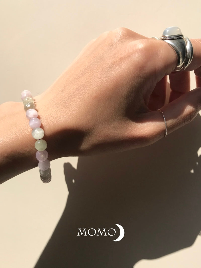 【MOMOMOON】Milky Kunzite Bracelet  2 /Brazil