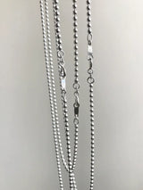 【H】ロジウムメッキ- BAll 2.3mm - Pendant necklace Chain