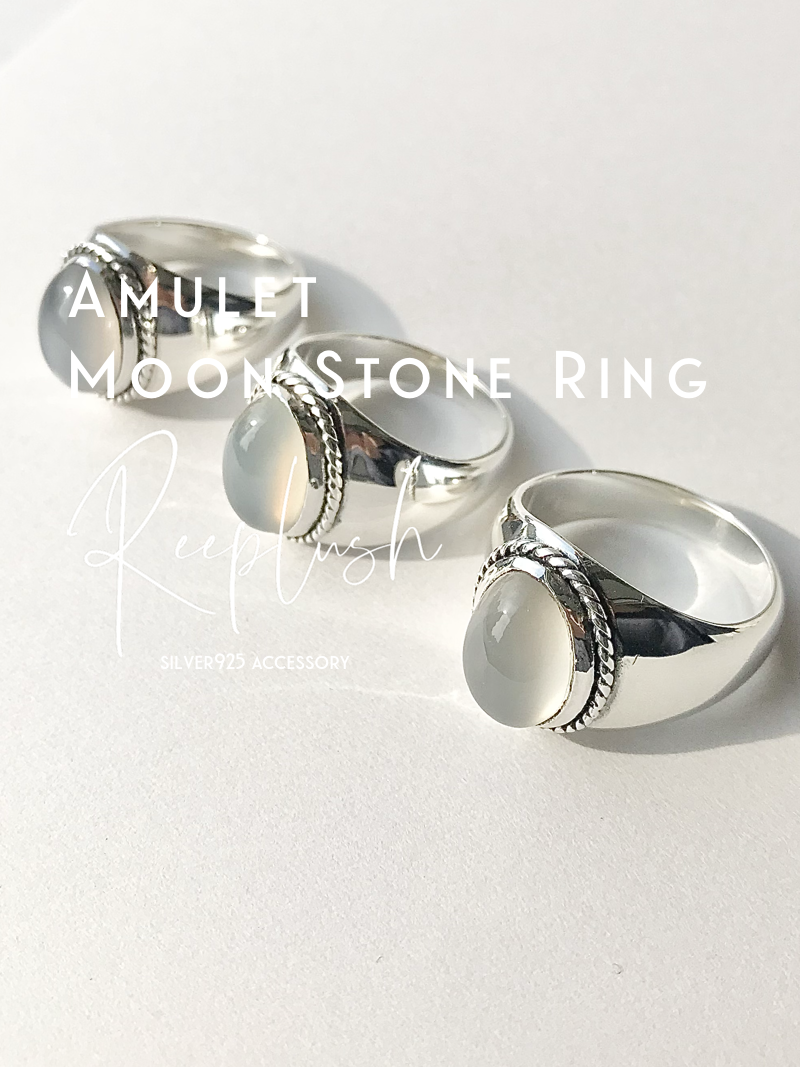 Amulet Moon Stone Ring